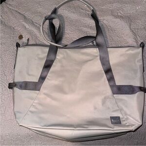 Lululemon Athletica Gray and White Tote Bag
